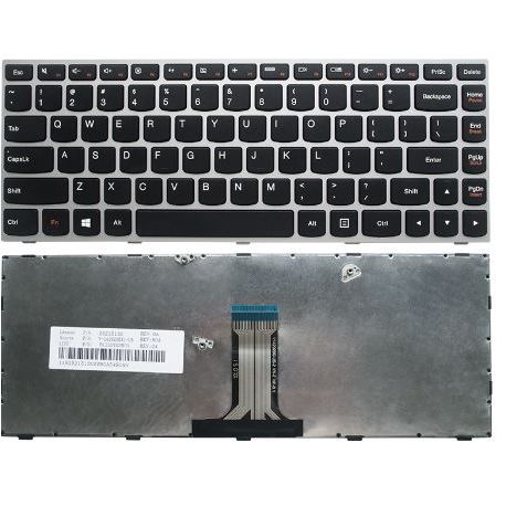 LENOVO LENOVO b40-30 Keyboard کیبورد لپ تاپ آی بی ام لنوو با فریم نقره ای و بدون بکلایت